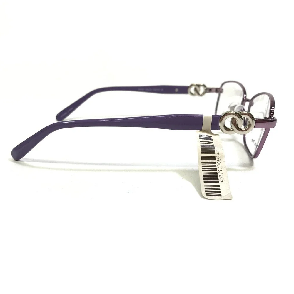 Eight to Eighty Eyeglasses Frames IRENE VIOLET Purple Silver Cat Eye 54-16-140